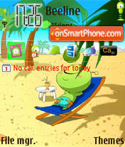 Alien On Beach tema screenshot