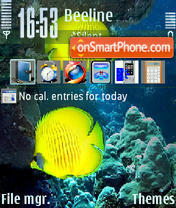 Yelow Fishes tema screenshot