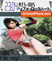 Animated Nude Tifa theme screenshot