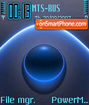 Sky Blue Light tema screenshot