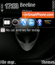 Black Alien tema screenshot