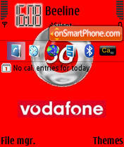 Capture d'écran Vodafone 3G thème