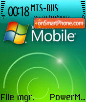Capture d'écran Windows Mobile 2008 thème