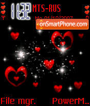 Hearts Animated tema screenshot