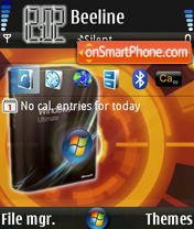 Capture d'écran Vista Orange thème