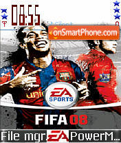 Capture d'écran Fifa 08 thème