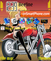 Bike Girl tema screenshot