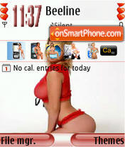 Blondy In Red tema screenshot