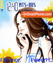 Animated Pretty Girl tema screenshot