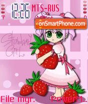 Capture d'écran Strawberry Girl thème