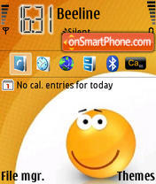 Orange Smile es el tema de pantalla