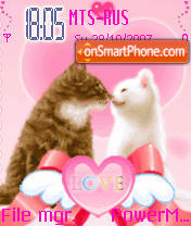 Скриншот темы Animated Love Cats