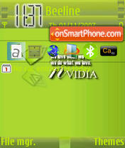 Скриншот темы Nvidia Green