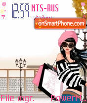Girl Shopping theme screenshot