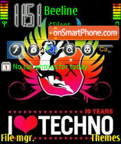 Скриншот темы I Love Techno