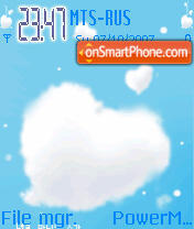 Animated Sky Heart tema screenshot