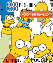 Скриншот темы Simpsons De Luxe