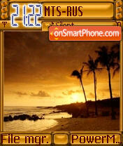 Goolden Sunset tema screenshot