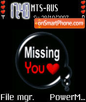 Animated Missing U tema screenshot