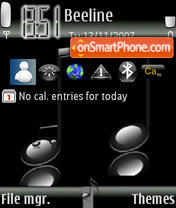 Music Black tema screenshot