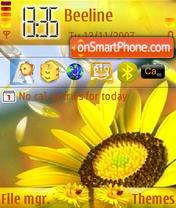 Sun Flower es el tema de pantalla