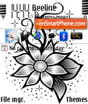 Black Flower tema screenshot