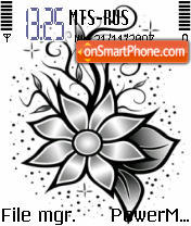 Black Flower tema screenshot