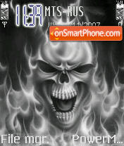 Skull Silver tema screenshot