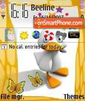 Cute Duck tema screenshot