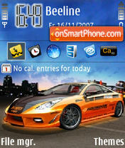 Sport Car Orange tema screenshot