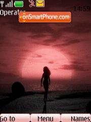 Sunset Girl tema screenshot