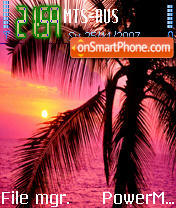 Sunset tema screenshot