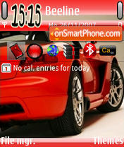 Capture d'écran Red Car thème
