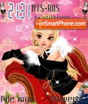 Glamorous Girl Night tema screenshot