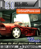 Скриншот темы NFS Most Wanted