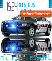 Animated Police Car theme screenshot