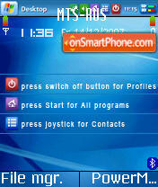 Windows Mobile theme screenshot