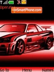 Red Skyline Car tema screenshot