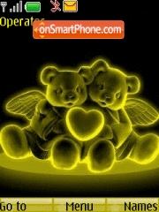 Neon Gold Love tema screenshot