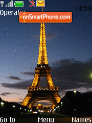 Скриншот темы Eiffel Tower Animated