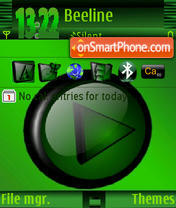 Green Music Player es el tema de pantalla