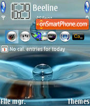Скриншот темы Water Drop