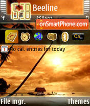 Orange Palms tema screenshot