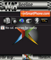 Black X es el tema de pantalla