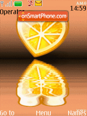 Скриншот темы Animated Lemon Heart