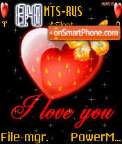 Animated Love tema screenshot