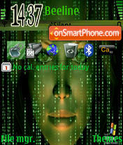 Capture d'écran Matrix Face thème