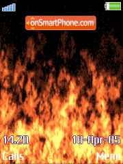 Capture d'écran Animated Fire thème