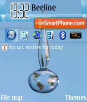 Earth Drop tema screenshot