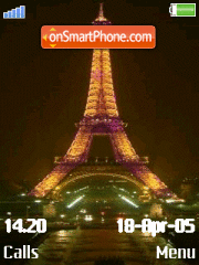Animated Tour Eiffel theme screenshot